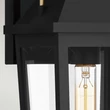 Aplica de perete exterioara Elstead metal, sticla,  negru, auriu, E27, IP44 - ELS-QZ-BUCKLEY-M-MBK