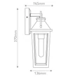 Aplica de perete exterioara Elstead metal, sticla, negru, auriu, E27, IP44 - ELS-QZ-BUCKLEY-S-MBK