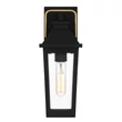 Aplica de perete exterioara Elstead metal, sticla, negru, auriu, E27, IP44 - ELS-QZ-BUCKLEY-S-MBK