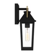 Aplica de perete exterioara Elstead metal, sticla, negru, auriu, E27, IP44 - ELS-QZ-BUCKLEY-S-MBK