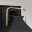 Aplica de perete exterioara Elstead metal, sticla, negru, auriu, E27, IP44 - ELS-QZ-BUCKLEY-S-MBK