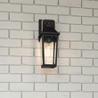 Aplica de perete exterioara Elstead metal, sticla, negru, auriu, E27, IP44 - ELS-QZ-BUCKLEY-S-MBK