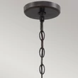 Pendul Elstead metal, franghie, bronz, natur, E27 - ELS-QZ-CASABLANCA-3P-PBZ