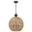 Pendul Elstead metal, franghie, bronz, natur, E27 - ELS-QZ-CASABLANCA-3P-PBZ