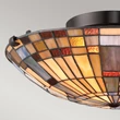 Plafoniera Elstead metal, sticla, bronz, multicolor, E27 - ELS-QZ-INGLENOOK-F-SMALL