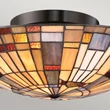 Plafoniera Elstead metal, sticla, bronz, multicolor, E27 - ELS-QZ-INGLENOOK-F-SMALL