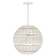 Pendul Elstead metal, rattan, alb, E27 - ELS-QZ-LINDENDALE-P-AWH