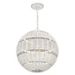Pendul Elstead metal, rattan, alb, E27 - ELS-QZ-LINDENDALE-P-AWH