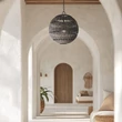 Pendul Elstead metal, rattan, bronz, E27 - ELS-QZ-LINDENDALE-P-WT