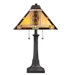 Veioza Elstead metal, sticla, bronz, multicolor, E27 - ELS-QZ-NAVAJO-TL-VB