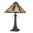 Veioza Elstead metal, sticla, bronz, multicolor, E27 - ELS-QZ-NAVAJO-TL-VB