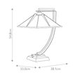 Veioza Elstead metal, sticla, bronz, galben, E27 - ELS-QZ-POMEROY-TL