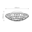 Plafoniera Elstead metal, sticla, bronz, multicolor, E27 - ELS-QZ-REED-F-VB