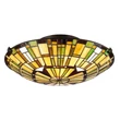 Plafoniera Elstead metal, sticla, bronz, multicolor, E27 - ELS-QZ-REED-F-VB