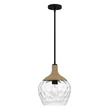 Pendul Elstead metal, sticla, franghie, negru, transparent,  - ELS-QZ-ROYER-1P-MBK