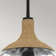 Pendul Elstead metal, sticla, franghie, negru, transparent,  - ELS-QZ-ROYER-1P-MBK