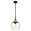 Pendul Elstead metal, sticla, franghie, negru, transparent,  - ELS-QZ-ROYER-1P-MBK
