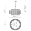 Pendul Elstead metal, franghie, negru, maro, E27 - ELS-QZ-TETON-5P-MBK