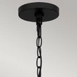 Pendul Elstead metal, franghie, negru, maro, E27 - ELS-QZ-TETON-5P-MBK