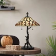 Veioza Elstead metal, rasina, sticla, bronz, multicolor, E27 - ELS-QZ-WHISPERING-TL-VB