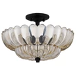 Plafoniera Elstead metal, sticla, negru, maro, chihlimbar, E14 - ELS-QZ-WHITECAP-SF-M