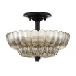Plafoniera Elstead metal, sticla, negru, maro, chihlimbar, E14 - ELS-QZ-WHITECAP-SF-S