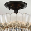 Plafoniera Elstead metal, sticla, negru, maro, chihlimbar, E14 - ELS-QZ-WHITECAP-SF-S
