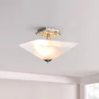 Plafoniera Elstead metal, sticla, ezüst, opal, E27 - ELS-STAR-F-S-DS