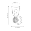 Aplica de perete  Elstead metal, sticla, auriu, transparent, E27 - ELS-STARING-1WB-DG-CLEAR