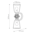 Aplica de perete  Elstead metal, sticla, auriu, transparent, E27 - ELS-STARING-2WB-DG-CLEAR