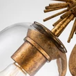 Aplica de perete  Elstead metal, sticla, auriu, transparent, E27 - ELS-STARING-2WB-DG-CLEAR