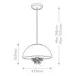 Pendul Elstead metal, sticla, auriu, opal, E14 - ELS-STARING-3P-DG-OPAL