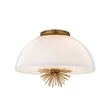 Pendul Elstead metal, sticla, auriu, opal, E14 - ELS-STARING-3P-DG-OPAL