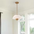 Pendul Elstead metal, sticla, auriu, opal, E14 - ELS-STARING-3P-DG-OPAL
