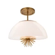 Pendul Elstead metal, sticla, auriu, opal, E14 - ELS-STARING-3P-DG-OPAL