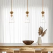 Pendul Elstead metal, sticla, auriu, transparent, E27 - ELS-STARING-MP-DG-CLEAR