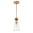 Pendul Elstead metal, sticla, auriu, transparent, E27 - ELS-STARING-MP-DG-CLEAR