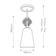 Pendul Elstead metal, sticla, auriu, opal, E27 - ELS-STARING-MP-DG-OPAL