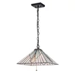 Pendul Elstead metal, sticla, negru, bronz, gri, albastru, E27 - ELS-TF-ALDERLEY-P