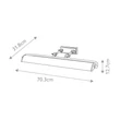 Iluminat tablou Elstead metal, lemn, bronz, maro, E14 - ELS-WINCHFIELD-PLL-AB-OAK