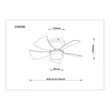 Ventilator Globo HINES metal, plastic, alb, multicolor, LED, 10W, 3000-6500K, 750Lm - 03609B