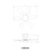 Ventilator Globo DELORES metal, plastic, negru, maro, LED, 5W, 40-350lm, 2700K-6500K - 03625H