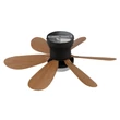 Ventilator Globo DELORES metal, plastic, negru, maro, LED, 5W, 40-350lm, 2700K-6500K - 03625H