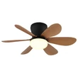 Ventilator Globo DELORES metal, plastic, negru, maro, LED, 5W, 40-350lm, 2700K-6500K - 03625H