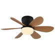 Ventilator Globo DELORES metal, plastic, negru, maro, LED, 5W, 40-350lm, 2700K-6500K - 03625H
