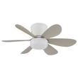 Ventilator Globo DELORES metal, plastic, , alb, nisipiu, LED, 5W, 40-350lm, 2700K-6500K - 03625SA