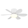 Ventilator Globo DELORES metal, plastic,  alb, LED, 5W, 40-350lm, 2700K-6500K - 03625W