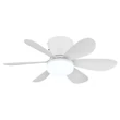 Ventilator Globo DELORES metal, plastic,  alb, LED, 5W, 40-350lm, 2700K-6500K - 03625W