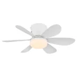 Ventilator Globo DELORES metal, plastic,  alb, LED, 5W, 40-350lm, 2700K-6500K - 03625W