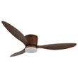 Ventilator Globo ARMANDO metal, acril, maro, alb, LED, 22W, 2700-6500K, 1440 Lm - 03666H